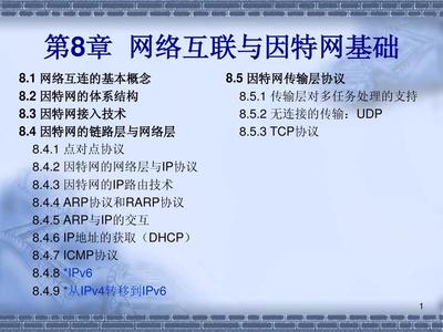 第8章 网络互联与因特网基础